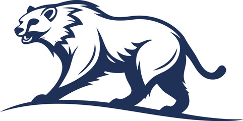 vector illustration of a roaring bear in bold monochrome design. Dynamic wildlife artwork  strength and power. Perfect for logos, sports, and creative branding.