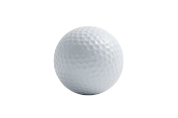 Precision Sphere: A single golf ball isolated, its dimpled surface gleaming, capturing the essence of a game enjoyed by many, it's a symbol of sport and leisure.