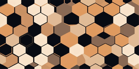 Seamless geometric honeycomb hexagon pattern vector texture design