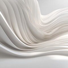 Obraz premium Abstract White Waves with Curves Over Textured Surface, Creative Design Concept
