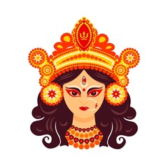 Illustration For Navratri Hindu Goddess Durga  - 1