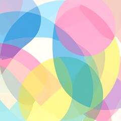 Obraz premium Abstract design with overlapping translucent circles in pastel colors