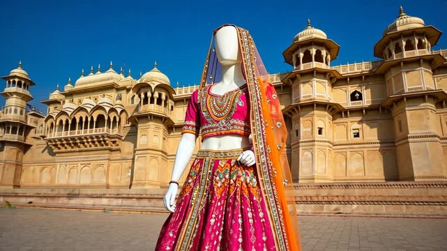 rajasthani bandhani ghagra choli indian attire video