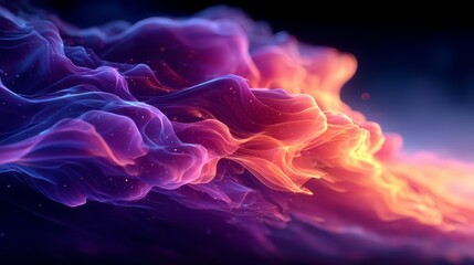 Obraz premium Colorful, swirling cloud of light and fire. The colors are vibrant and the movement is dynamic