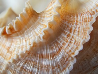 Obraz premium The shell is a beautiful, intricate design with a mix of white and brown colors