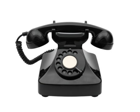 Classic Communication, Elegant Still Life of a Vintage Rotary Phone on Neutral Setting