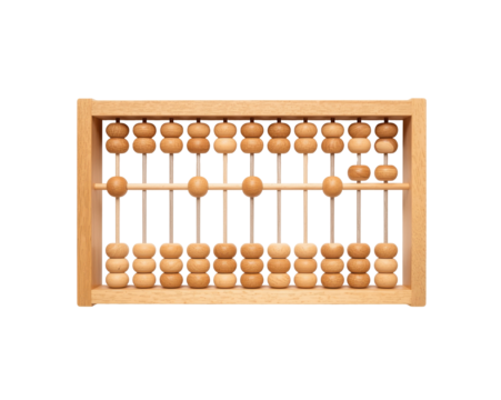 Classic Wooden Abacus with Spherical Beads, Traditional Calculating Tool for Educational Purposes