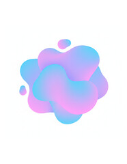 Vibrant Abstract Gradient Mesh Fluid Background Shapes in Soft Pastel Colors