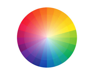 Dynamic spectrum display, A vibrant circular pattern with a spectrum of hues