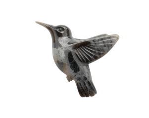 Exquisite humming-bird figurine, a blend of nature's elegance and artistic expression in a captivating artwork