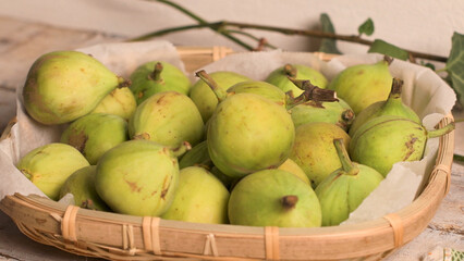 Delicious figs on kitchen coutertop