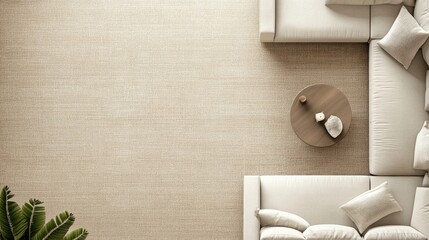 Modern living room with sofa and decor