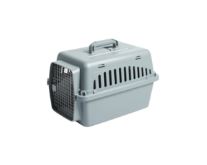 Light Gray Pet Carrier for Secure and Convenient Travel of Small Animals and Pets