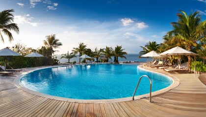 Obraz premium swimming pool in the resort