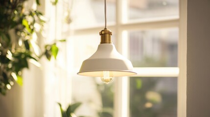 Cozy pendant light brightens the room