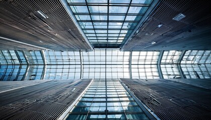 glass roof of modern building