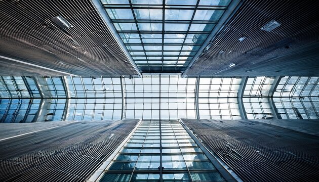 glass roof of modern building