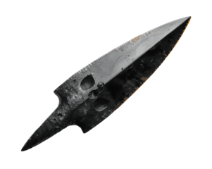 Obsidian Edge, A macro shot showcasing a wet obsidian blade with a sleek, reflective surface