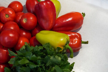fresh vegetables on the table