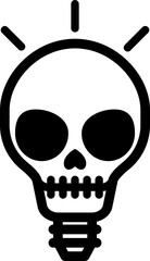 skull icon, symbol, logo