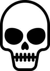 skull icon, symbol, logo