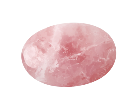 Rose Quartz Stone Isolated, a Symbol of Love and Compassion, Promoting Calm and Healing Energy