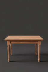 Simple wooden table, classic design.
