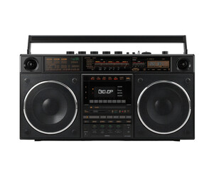 Retro Boombox Audio System, A High-Resolution Image Showcasing Vintage Sound Technology and Design