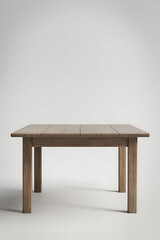 Simple, light-brown wooden expandable dining table.
