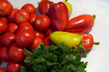 fresh vegetables on the table
