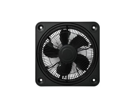 Sleek and Modern Electric Fan, A close up studio shot with an emphasis on its design elements