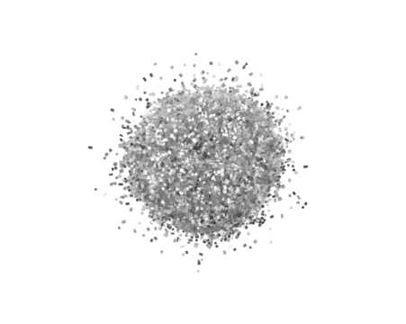 Silver colored glitter pile gleaming on a dark surface, reflecting light and creating a sparkling effect