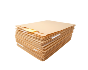 Stack of file folders organized for efficient document management and administrative duties