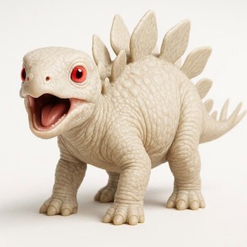 Prehistoric reptile baby on white background