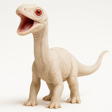 Prehistoric reptile baby on white background