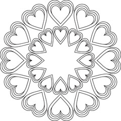 Heart-Shaped Floral Pattern Vector Design for Delicate and Artistic Projects