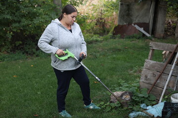 Rural scene of women daily activity, nature working  household