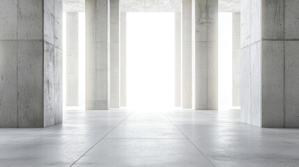 Naklejka premium Concrete interior space