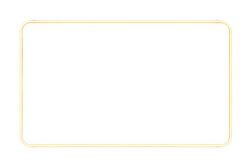 Golden Frame: A simple golden rectangle with rounded corners against a plain background, offering a versatile design element.