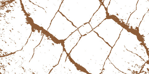 Abstract white and gray paint on a cracked, textured concrete wall with a grunge pattern
