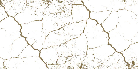 Dry, cracked earth texture with a sun-baked grunge pattern on an old weathered concrete wall