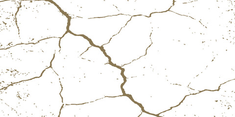 Fototapeta premium Dry, cracked paint textures on an old, abstract grunge wall with a dusty earth pattern