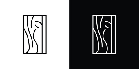 Wood board icon logo template designs.