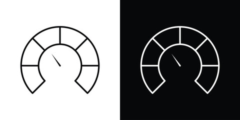 Tachometer icon logo template designs.