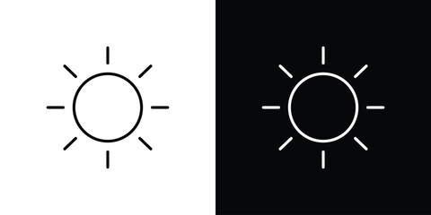 Sun icon logo template designs.
