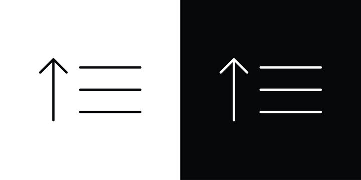 Sort amount up icon logo template designs.