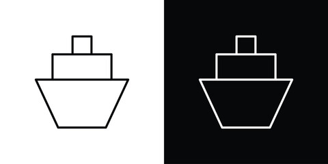 Ship icon logo template designs.