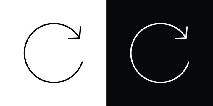 Rotate right icon logo template designs.