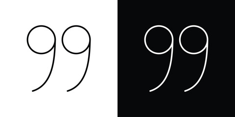 Quote right icon logo template designs.