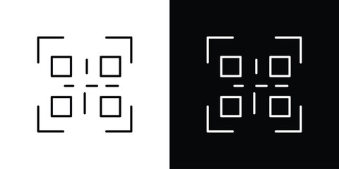 Qrcode icon logo template designs.
